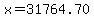x+=+31764.70