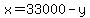 x+=+33000+-+y