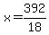 x+=+392%2F18+