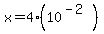 x+=+4%2810%5E%28-+2%29%29