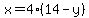x+=+4%2814-y%29