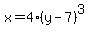 x+=+4%28y+-+7%29%5E3