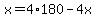 x+=+4%2A180+-+4x