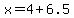 x+=+4%2B6.5