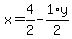 x+=+4%2F2+-+1%2Ay%2F2