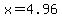 x+=+4.96