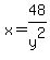 x+=+48%2Fy%5E2