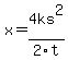 x+=+4ks%5E2%2F2t