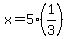 x+=+5%281%2F3%29+