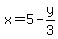 x+=+5-y%2F3