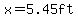 x+=+5.45ft