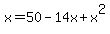 x+=+50-14x%2Bx%5E2