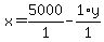 x+=+5000%2F1+-+1%2Ay%2F1