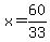 x+=+60%2F33