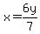 x+=+6y%2F7