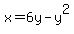 x+=+6y+-+y%5E2
