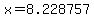 x+=+8.228757