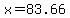 x+=+83.66+