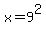 x+=+9%5E2