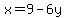 x+=+9+-+6y