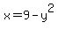 x+=+9+-y%5E2