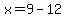 x+=+9-12