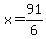 x+=+91%2F6