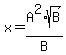 x+=+A%5E2%2Asqrt%28B%29%2FB