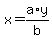 x+=+a%2Fb%2Ay