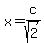 x+=+c%2Fsqrt%282%29