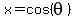 x+=+cos%28theta%29