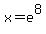 x+=+e%5E8