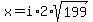 x+=+i%2A2%2Asqrt%28199%29