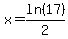 x+=+ln%2817%29%2F2