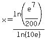x+=+ln%28e%5E7%2F200%29%2Fln%2810e%29