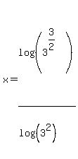 x+=+log%28%283%5E%283%2F2%29%5E%22%22%29%29%2F%28log%28%283%5E2%29%29%29