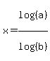 x+=+log%28%28a%29%29%2Flog%28%28b%29%29