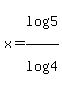 x+=+log%285%29%2Flog%284%29
