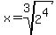 x+=+root%283%2C+2%5E4%29