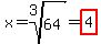 x+=+root%283%2C64%29+=+highlight%284%29