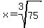 x+=+root%283%2C75%29