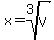 x+=+root%283%2CV%29