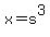 x+=+s%5E3