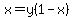 x+=+y%281-x%29