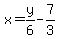 x+=+y%2F6-7%2F3