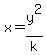 x+=+y%5E2%2Fk