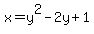x+=+y%5E2-2y%2B1