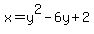 x+=+y%5E2-6y%2B2