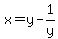 x+=+y+-+1%2Fy