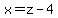 x+=+z+-+4+